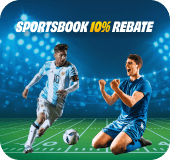 Sportsbook 10% Rebate for Member!